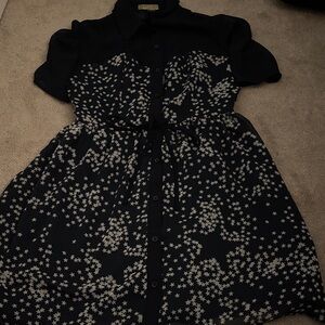 Princess Vera Wang Black and White Starry Midi Dress